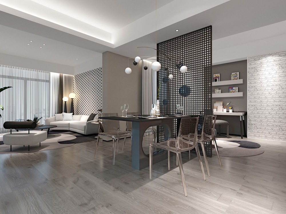 現(xiàn)代簡約風格室內(nèi)家裝案例效果圖-餐廳 現(xiàn)代簡約風格室內(nèi)家裝案例效果圖-餐廳