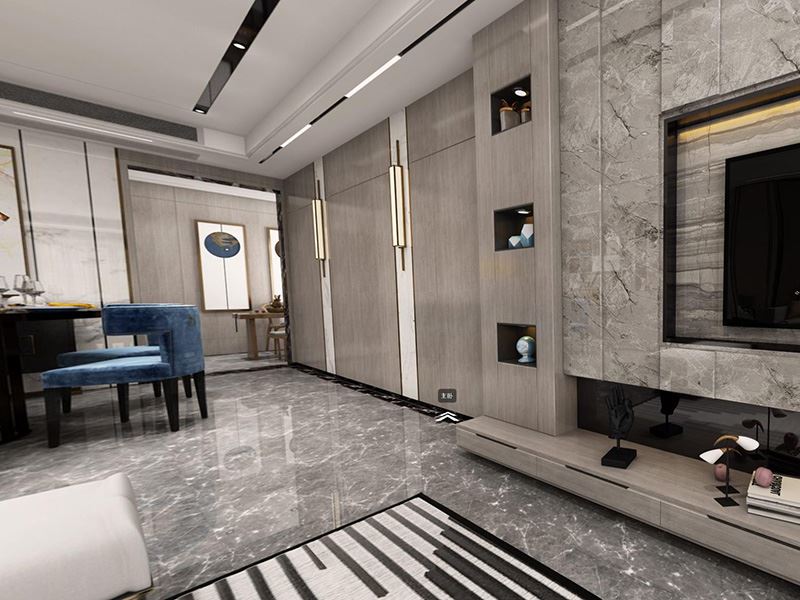 茂名市茂豐花園輕奢風(fēng)格四居室裝修案例