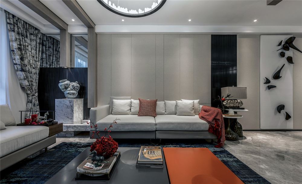 佛山市金地&middot;中南&middot;新城大境新中式風(fēng)格三居室裝修案例