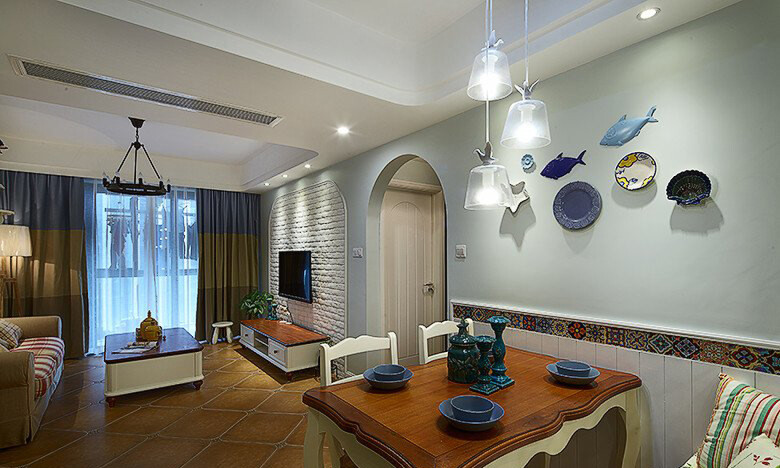 田園風(fēng)格室內(nèi)裝修效果圖-御雅園三居125平米-餐廳 田園風(fēng)格室內(nèi)裝修效果圖-御雅園三居125平米-餐廳