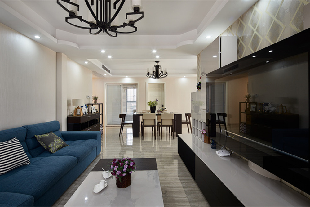 嘉興市金科旭輝公元城市現(xiàn)代簡約風(fēng)格三居室裝修案例