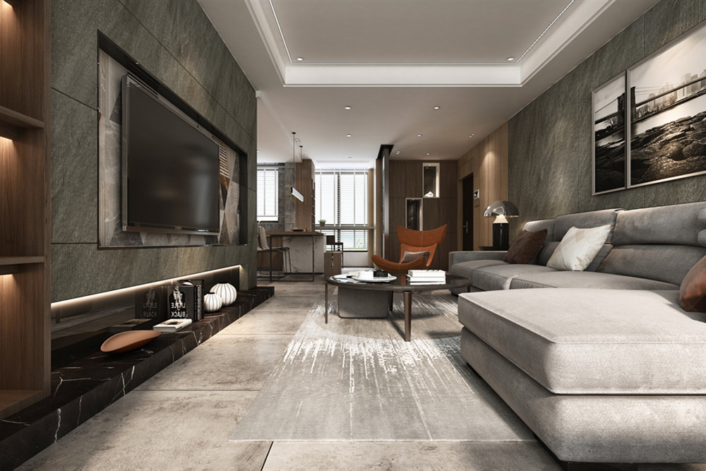 中山市萬科柏悅灣現(xiàn)代簡約風格四居室裝修案例