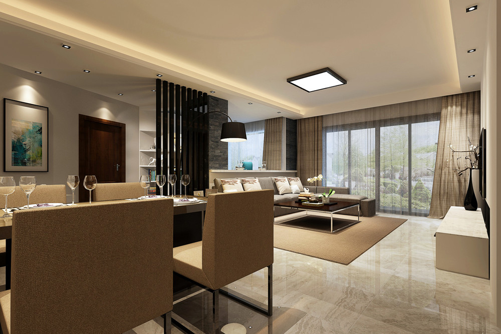 江門市文昌花園現(xiàn)代簡(jiǎn)約風(fēng)格三居室裝修案例