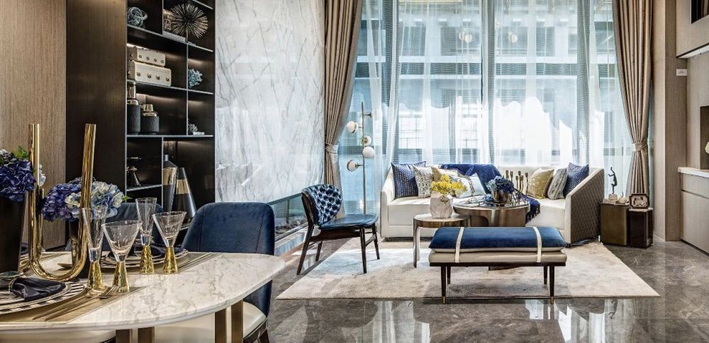 廣州市雅居樂(lè)富春山居輕奢風(fēng)格復(fù)式裝修案例