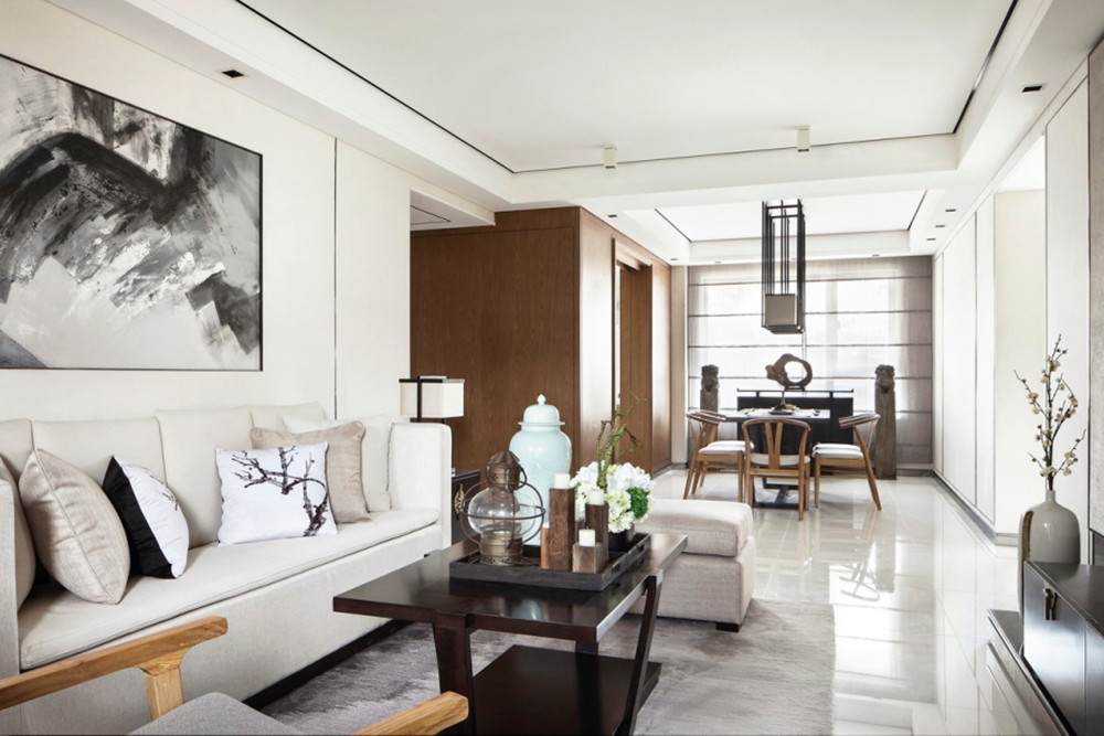 廣州市星河灣半島新中式風(fēng)格三居室裝修案例