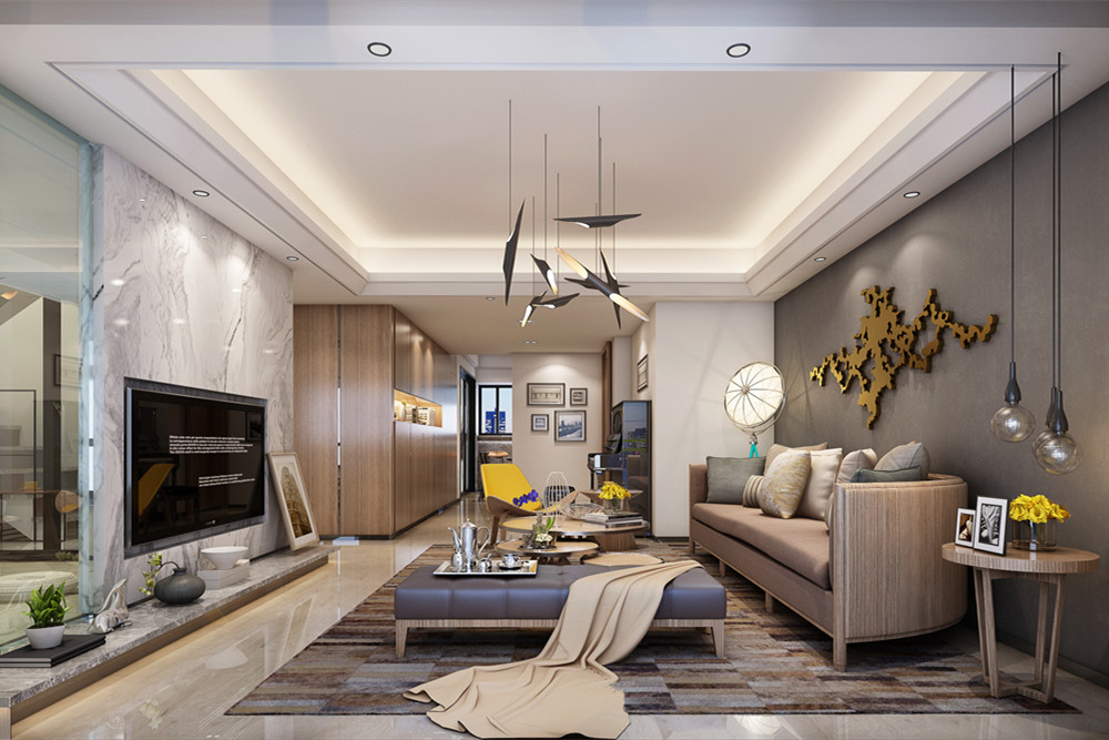 廣州市東方新世界新中式風(fēng)格四居室裝修案例