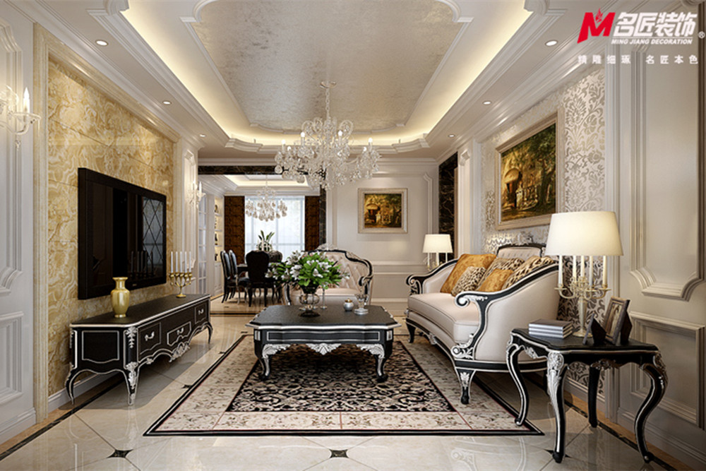 合肥市綠城&middot;廬境桃源歐式風格四居室裝修案例