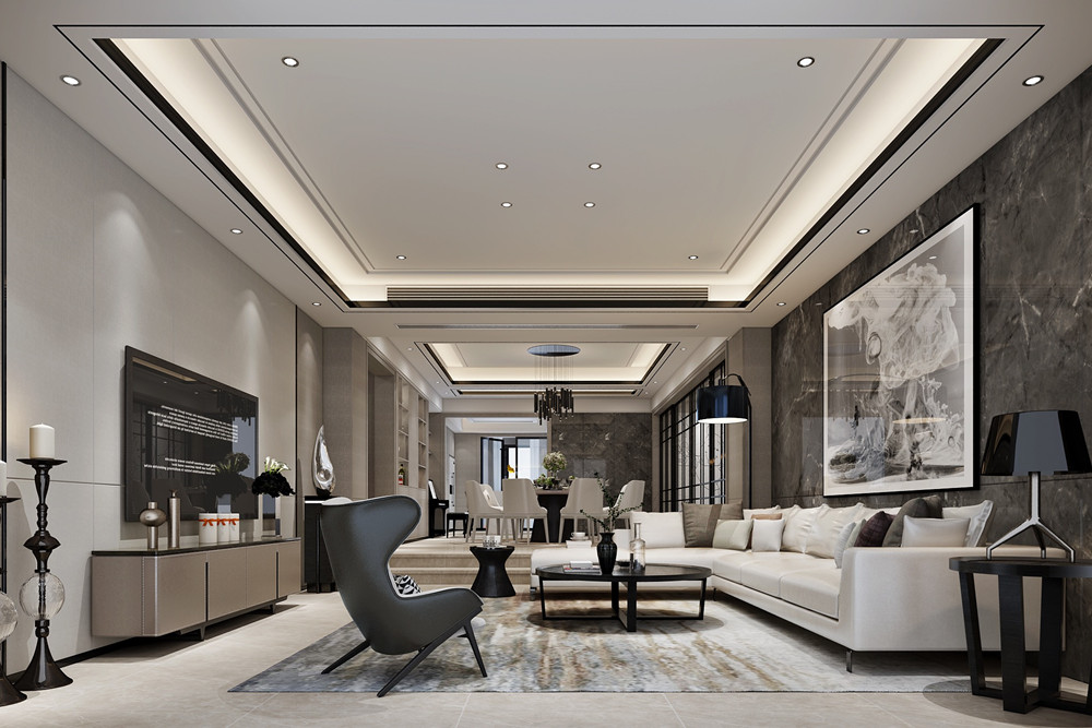 嘉興市鴻翔海棠灣現(xiàn)代簡約風(fēng)格四居室裝修案例