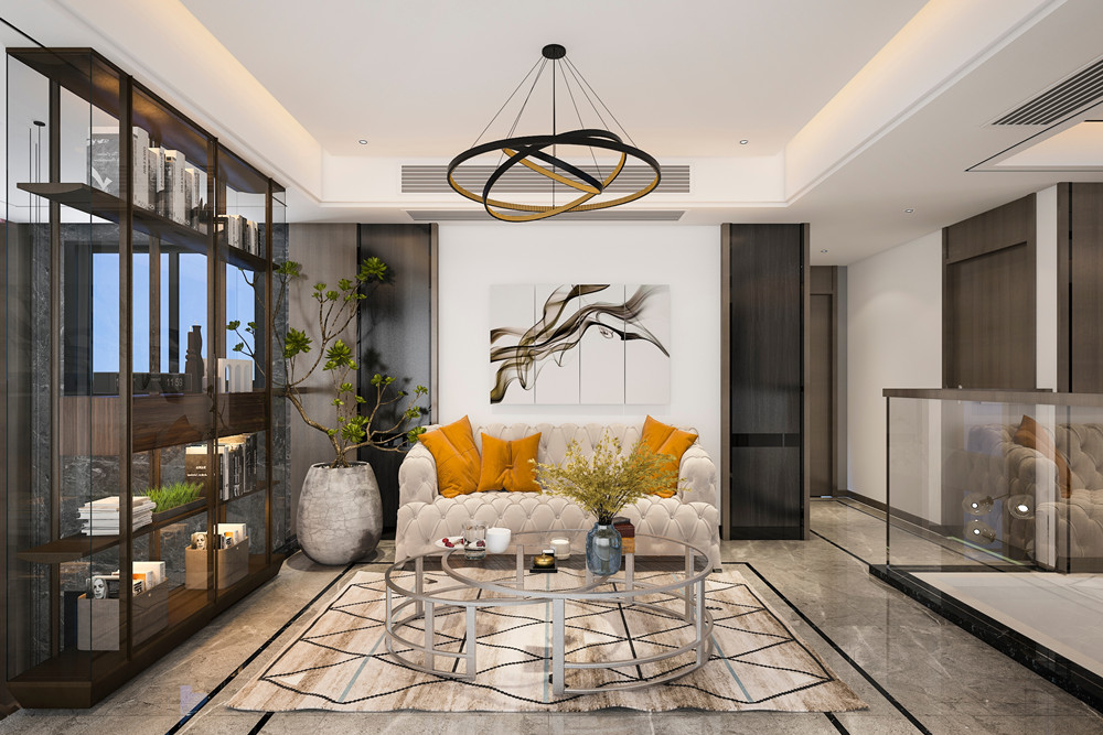 中山市健康花城二期輕奢風(fēng)格四居室裝修案例