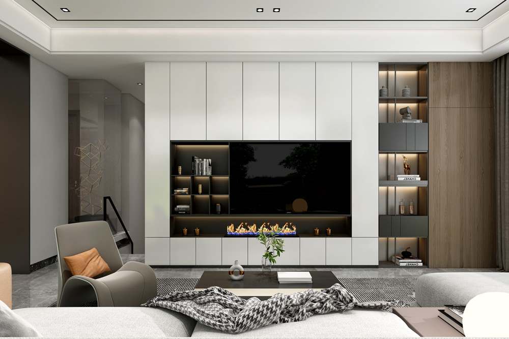 中山市萬科柏悅灣現(xiàn)代簡約風格別墅裝修案例