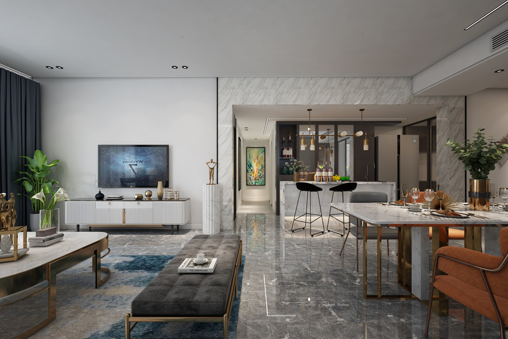 中山市雅居樂(lè)萬(wàn)象郡2期現(xiàn)代簡(jiǎn)約風(fēng)格三居室裝修案例