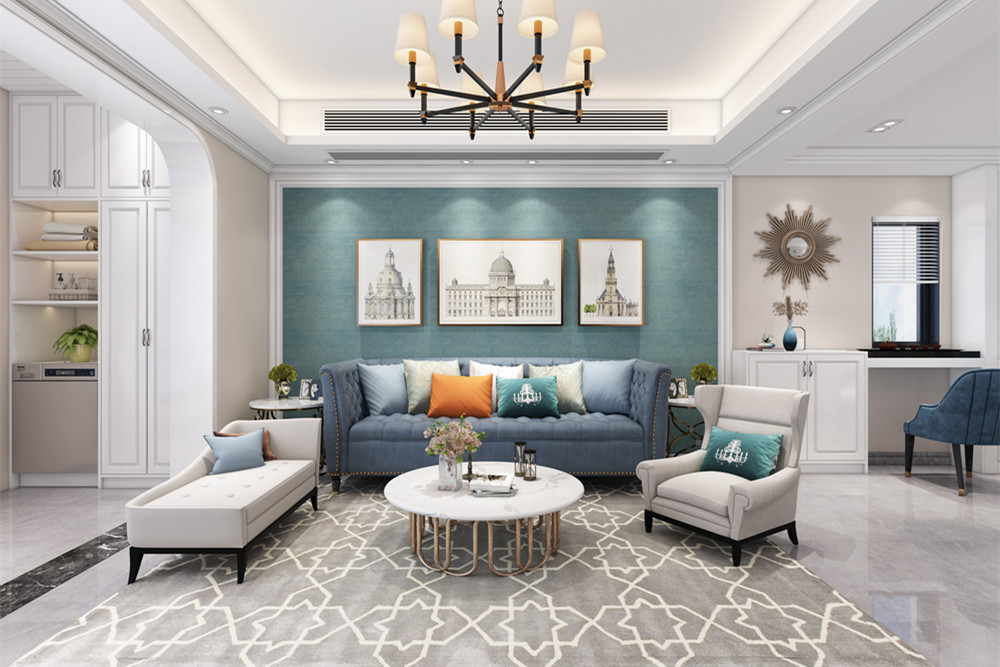 中山市盈彩美地北歐風(fēng)格三居室裝修案例