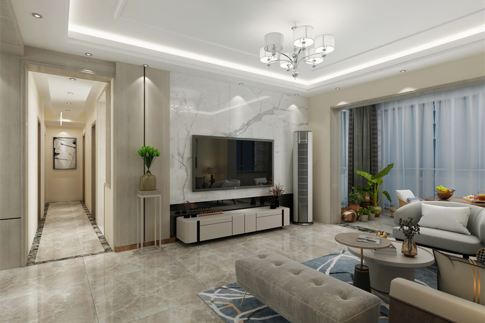 梧州市安居小區(qū)現(xiàn)代簡約風(fēng)格三居室裝修案例