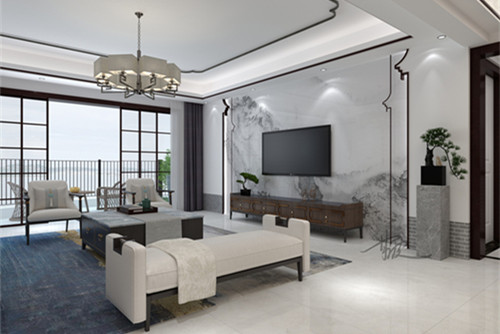 梧州市安居小區(qū)新中式風(fēng)格平層裝修案例