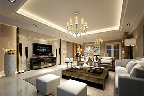 梧州市寶石園輕奢風(fēng)格三居室裝修案例