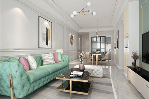 玉林市中央時代美式風(fēng)格四居室裝修案例