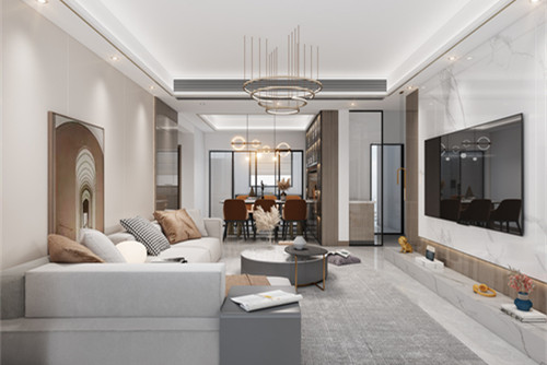 德陽市華西苑輕奢風格三居室裝修案例