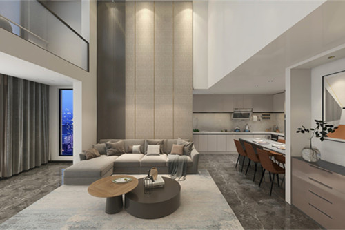 德陽市濱河公寓現(xiàn)代簡約風(fēng)格三居室裝修案例