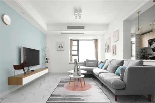 德陽市香港花園北歐風(fēng)格三居室裝修案例