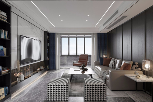 淮安市愛(ài)琴?；▓@現(xiàn)代簡(jiǎn)約風(fēng)格三居室裝修案例