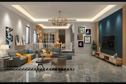 陽江市中集國際城輕奢風格別墅裝修案例