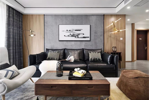 紹興市鑒湖南院現(xiàn)代簡約風(fēng)格三居室裝修案例