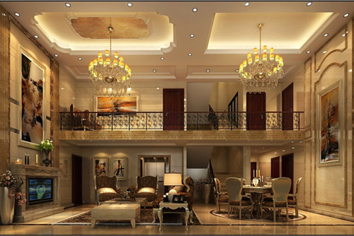 海口市愛華小區(qū)歐式風格別墅裝修案例