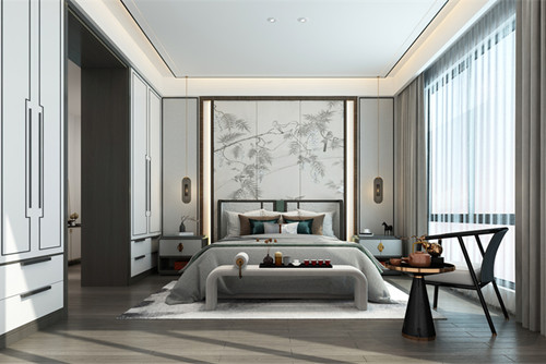 海口市白龍花園新中式風(fēng)格別墅裝修案例