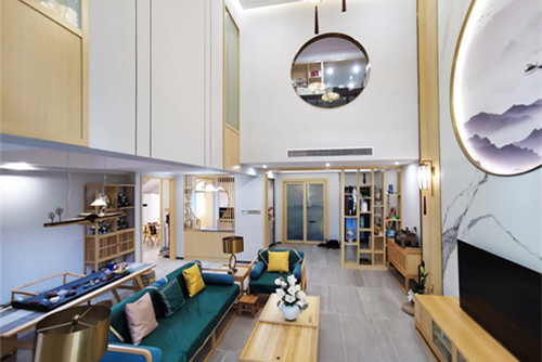 ?？谑袗廴A小區(qū)新中式風格復式裝修案例