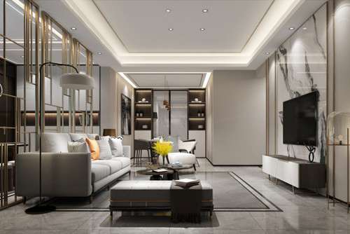 海口101-200平米輕奢風格南海幸福城室內設計效果圖