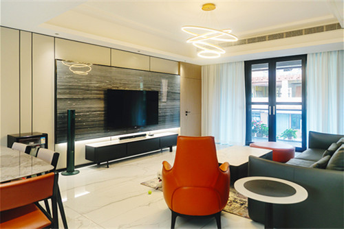 自貢市謝家壩居委會輕奢風(fēng)格三居室裝修案例