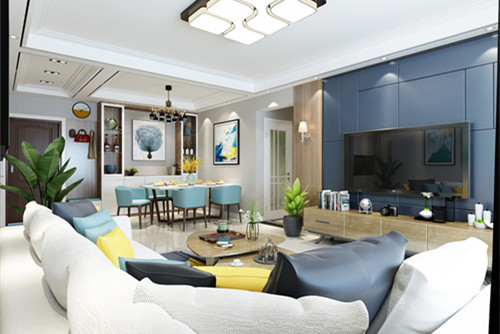 泰州市寶麗廣場(chǎng)輕奢風(fēng)格三居室裝修案例