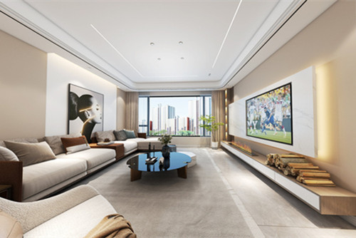 樂山市陽光&middot;玖著輕奢風(fēng)格四居室裝修案例