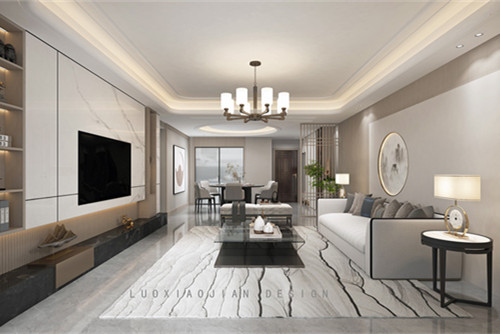 樂山市陽光&middot;玖著輕奢風(fēng)格四居室裝修案例