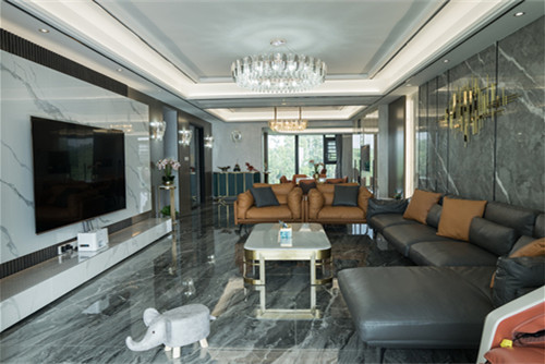 樂山市陽光&middot;玖著輕奢風(fēng)格四居室裝修案例