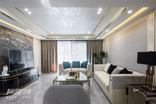 常州市怡康花園輕奢風格三居室裝修案例