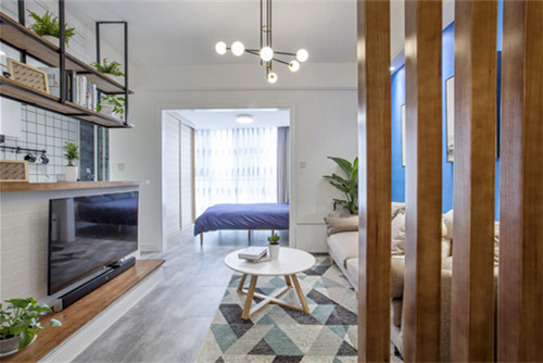 德陽市萬達(dá)華府。北歐風(fēng)格二居室裝修案例