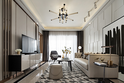 揭陽市濱江尚都現(xiàn)代簡約風格三居室裝修案例