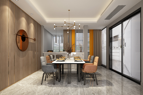 江門市東慶北路小區(qū)現(xiàn)代風(fēng)格四居室裝修案例