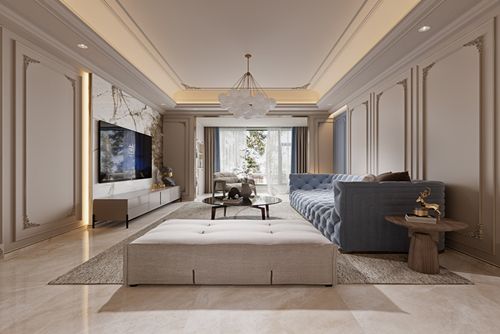 江門市富城大道住宅樓現(xiàn)代簡約風(fēng)格三居室裝修案例