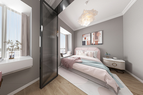 廣州市中?；骋继柆F(xiàn)代簡約風(fēng)格二居室裝修案例