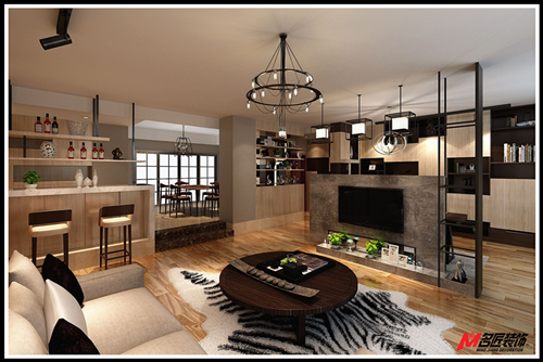 廣州市宇晴軒新中式風(fēng)格三居室裝修案例