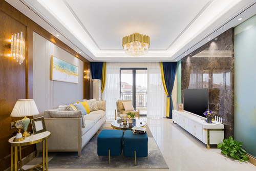 海口市南海幸福匯現(xiàn)代簡約風格三居室裝修案例