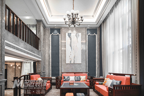 嘉興市金科旭輝公元城市新中式風(fēng)格別墅裝修案例