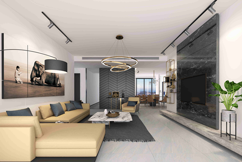 ?？谑袕V昌花苑現(xiàn)代簡約風格四居室裝修案例