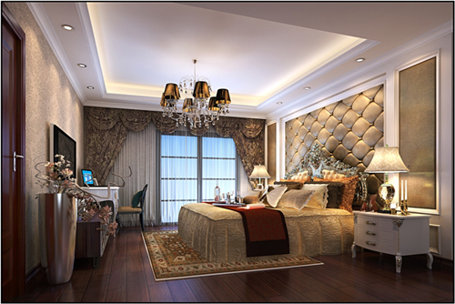 ?？谑协h(huán)球100寶龍城歐式風(fēng)格三居室裝修案例