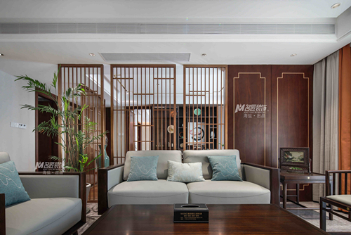 嘉興市龍光&middot;西塘江南大境新中式風格四居室裝修案例