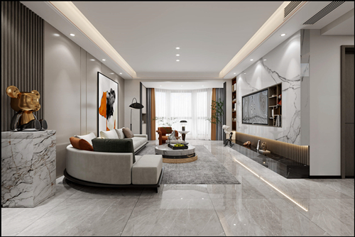 佛山市金科城現(xiàn)代風(fēng)格復(fù)式裝修案例