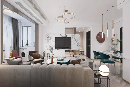 三明市碧?；▓@現(xiàn)代風(fēng)格三居室裝修案例