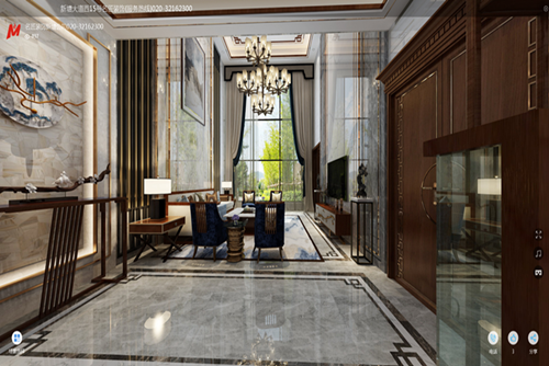 廣州市凱德山海連城新中式風(fēng)格復(fù)式裝修案例